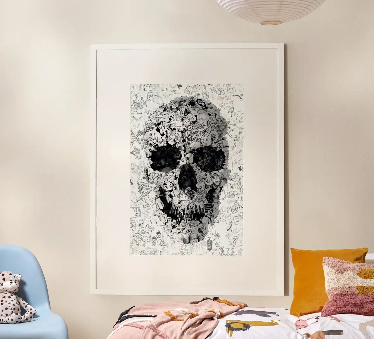 Doodle Skull BW hahnemühle by Ali Gulec