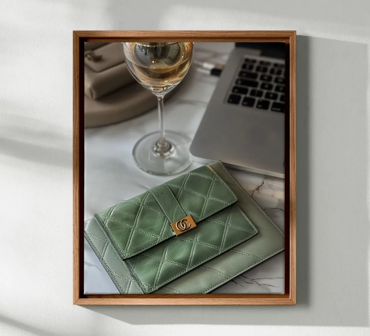 Munt mijmering canvas met Baklijst van PhotoVibe Decor