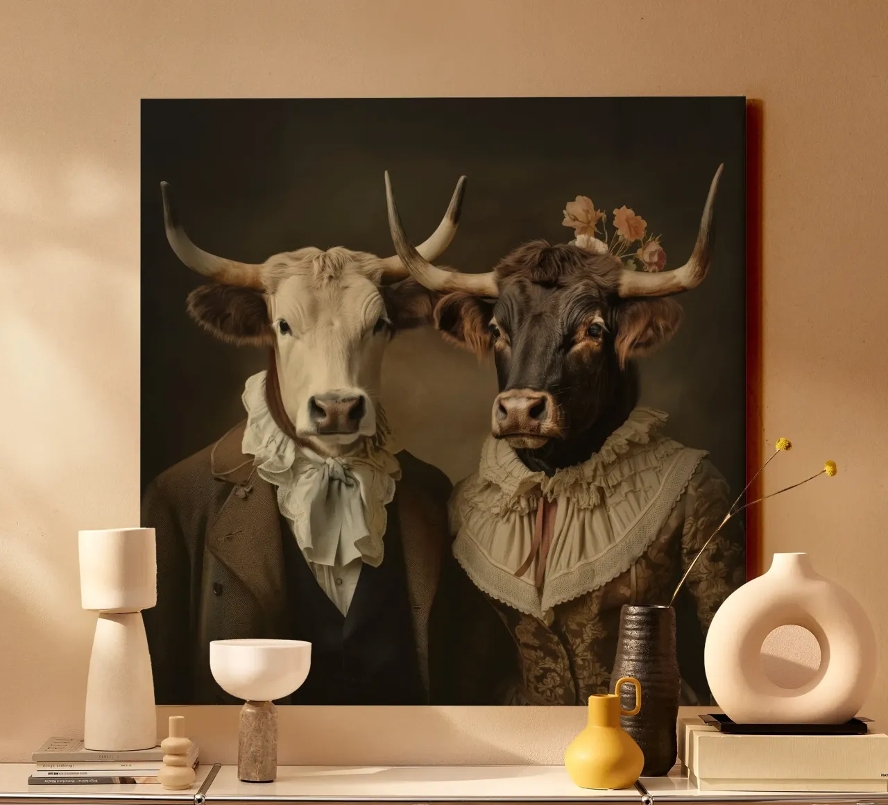 Muurkunst van Imagine canvas met Baklijst van Imagine
