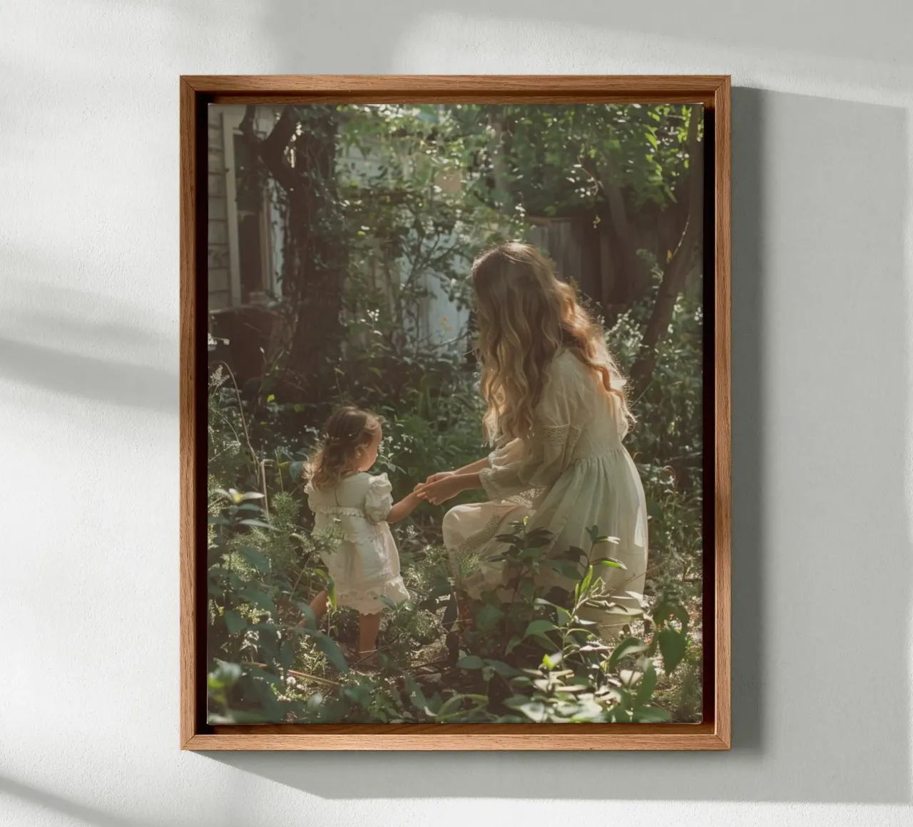 Mint Reverie canvas with Floater frame by PhotoVibe Decor