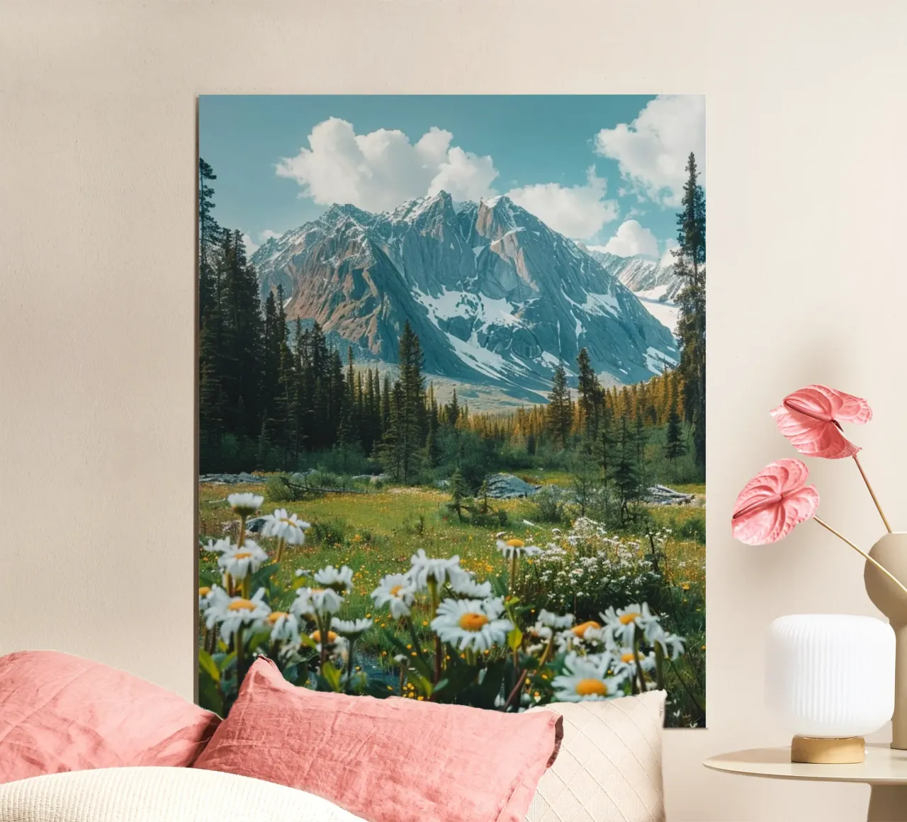 Riverbero di menta poster con telaio in plastica da PhotoVibe Decor