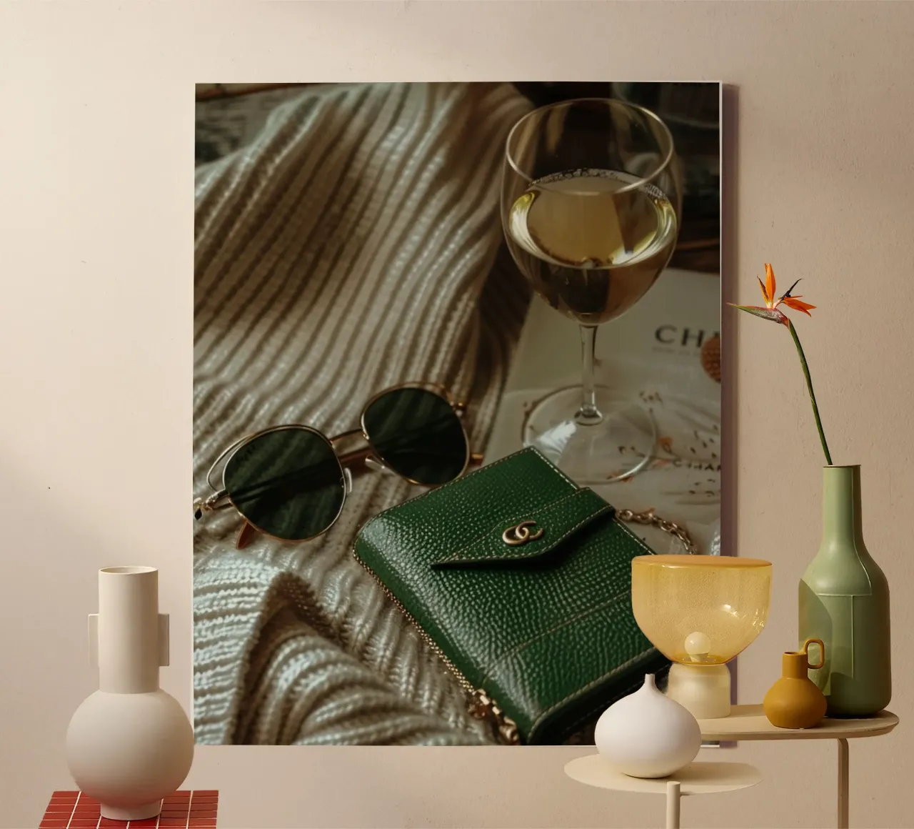 Munt mijmering canvas met Baklijst van PhotoVibe Decor