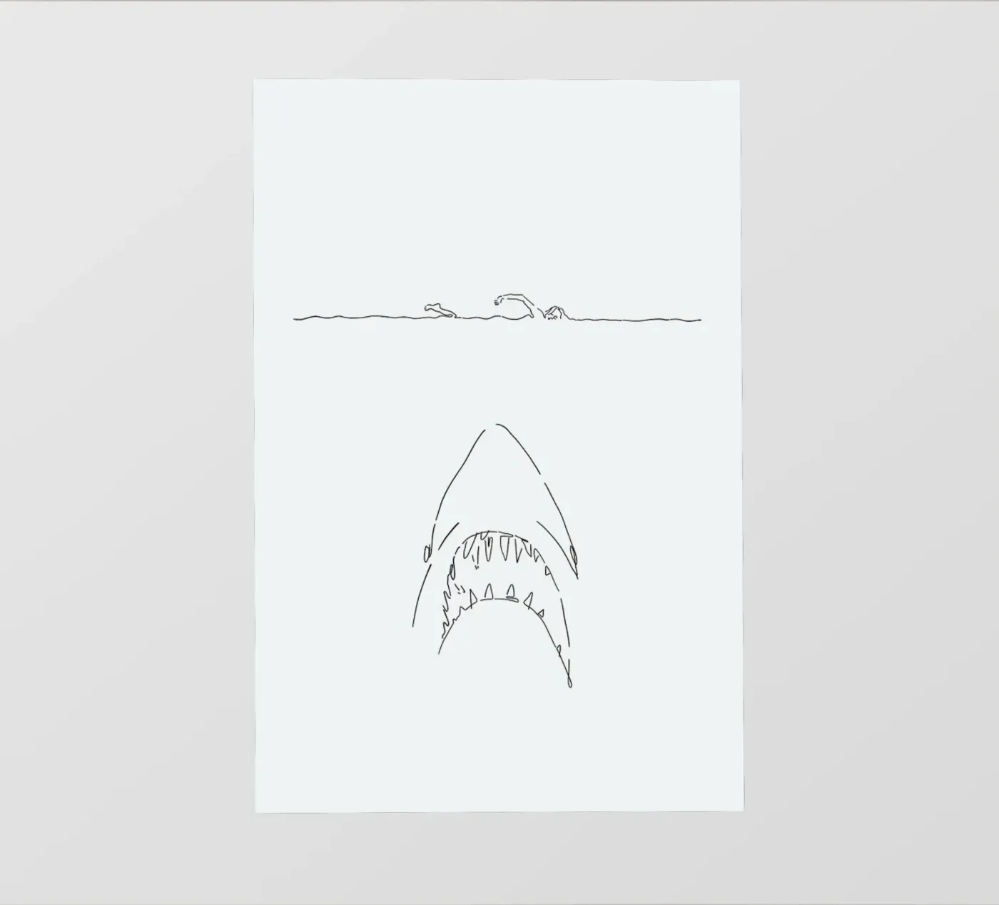 Jaws fotobehang van Ninhol