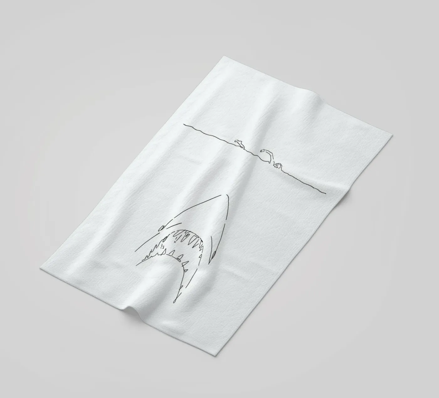 Jaws beach towel by Ninhol