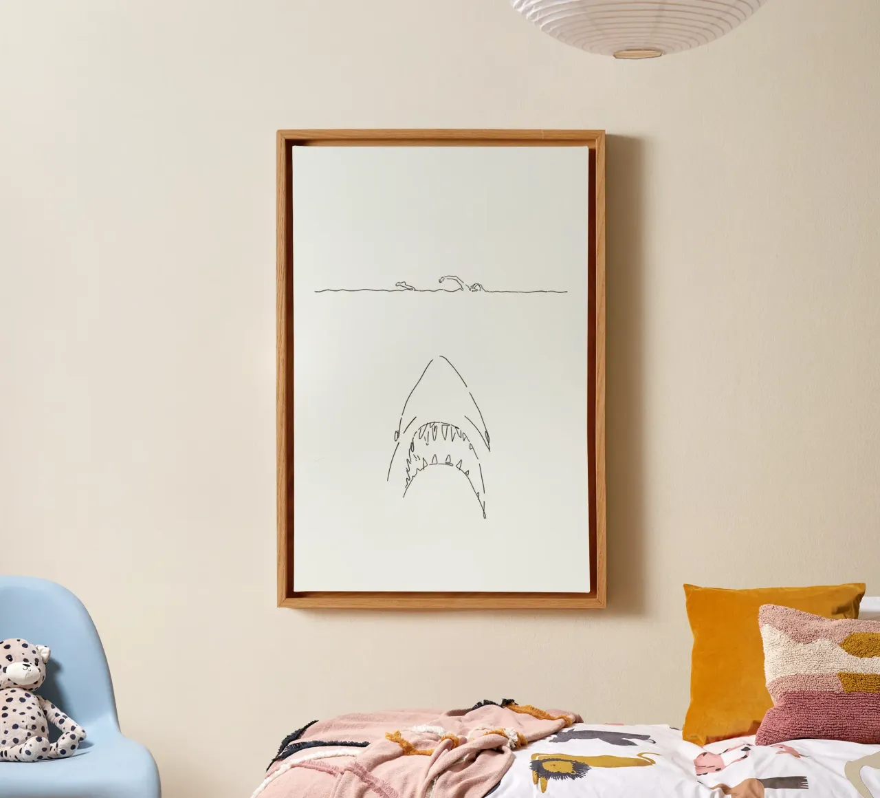 Jaws tela con Cornice a cassetta da Ninhol