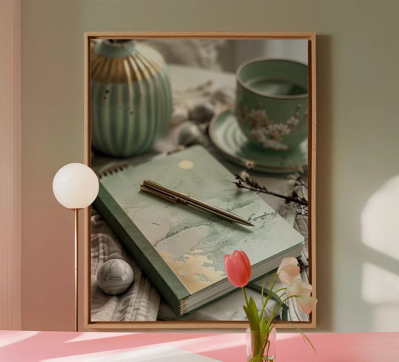 Mint Reverie canvas by PhotoVibe Decor