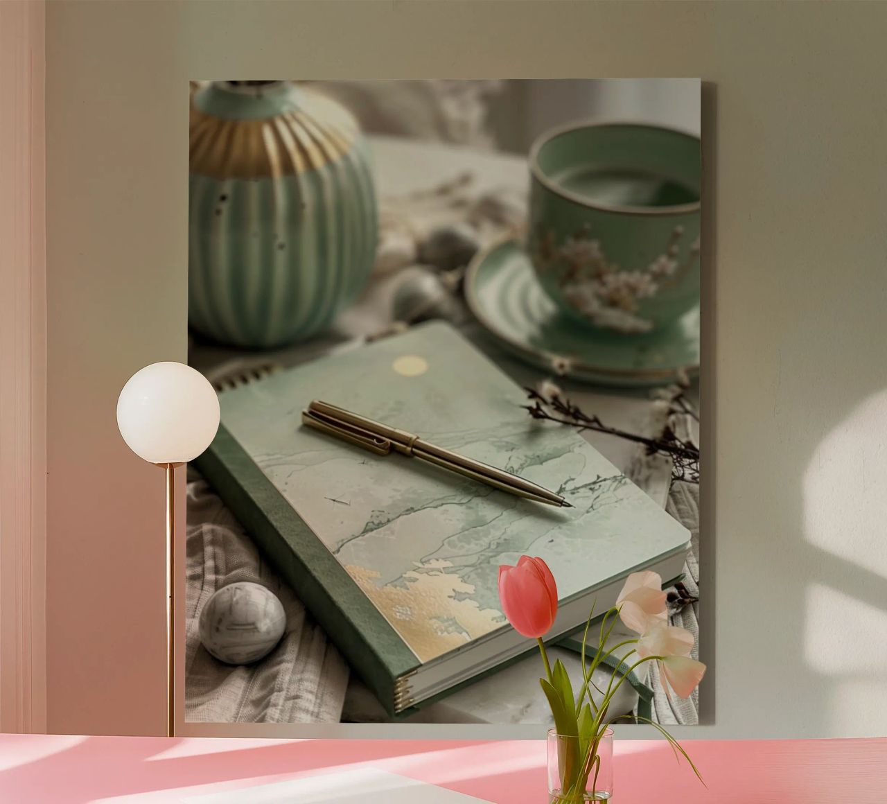 Mint Reverie canvas by PhotoVibe Decor