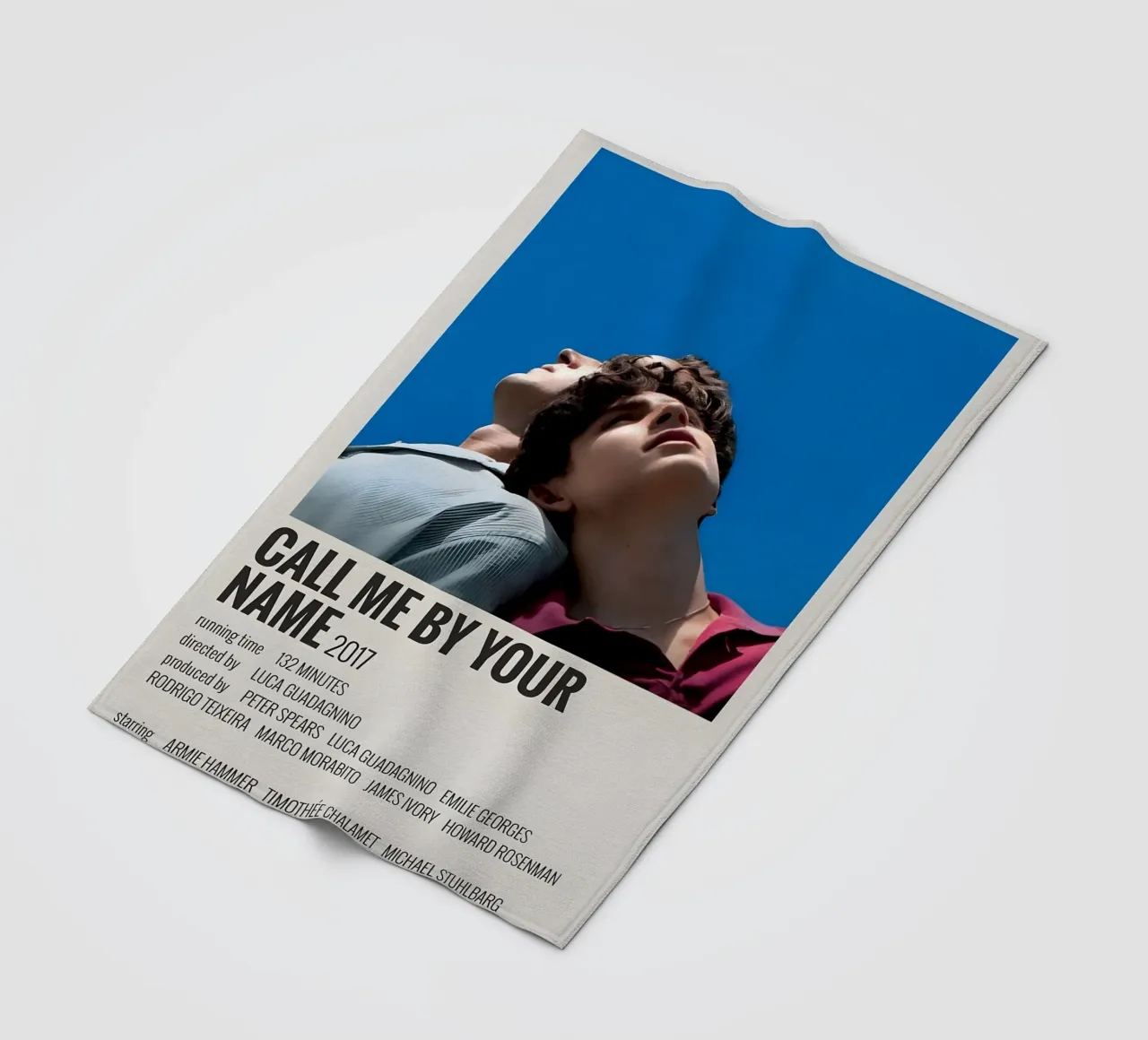 CALL ME BY YOUR NAME 2017 coperta in pile da MVFminimalist