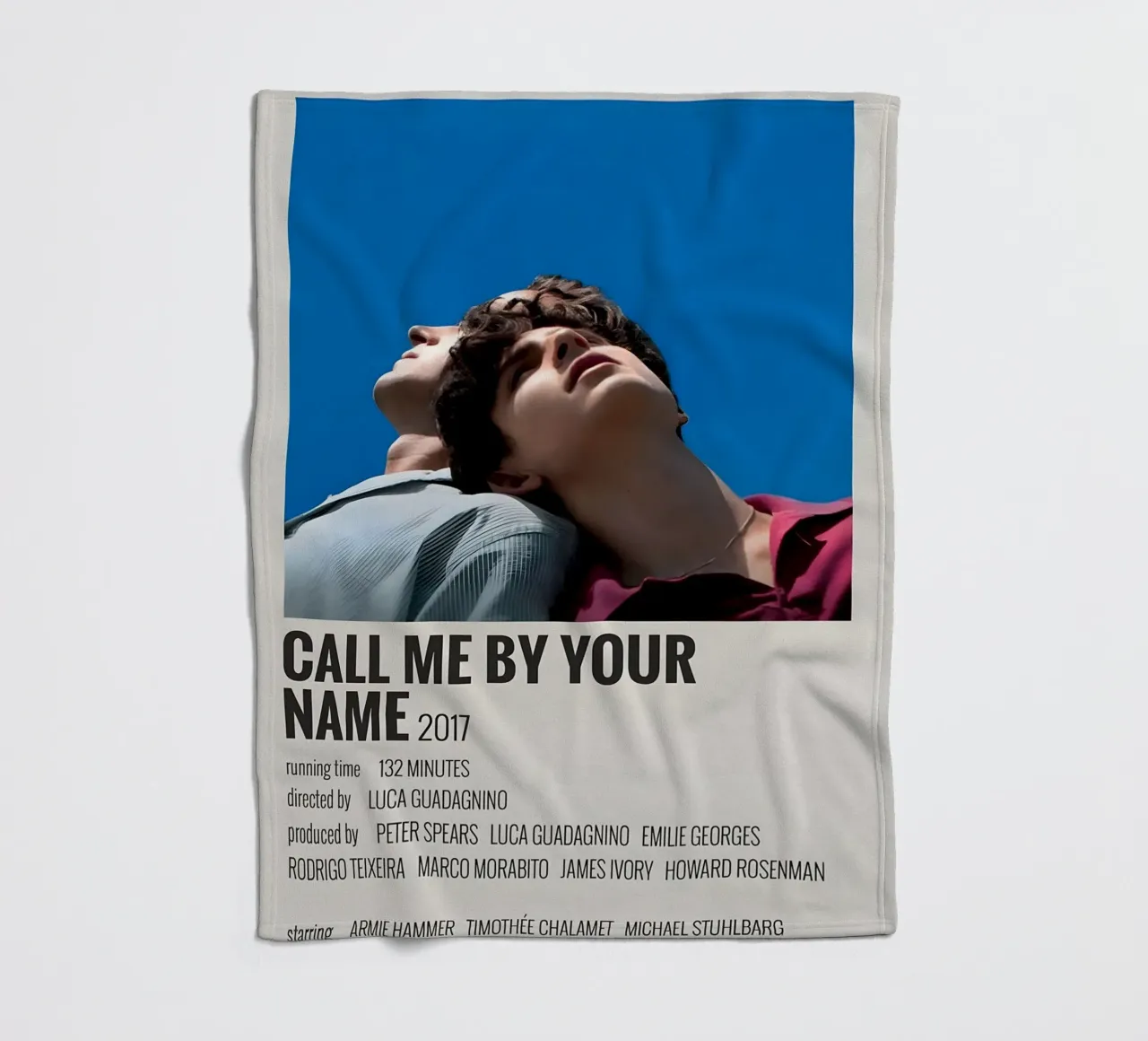 CALL ME BY YOUR NAME 2017 coperta in pile da MVFminimalist