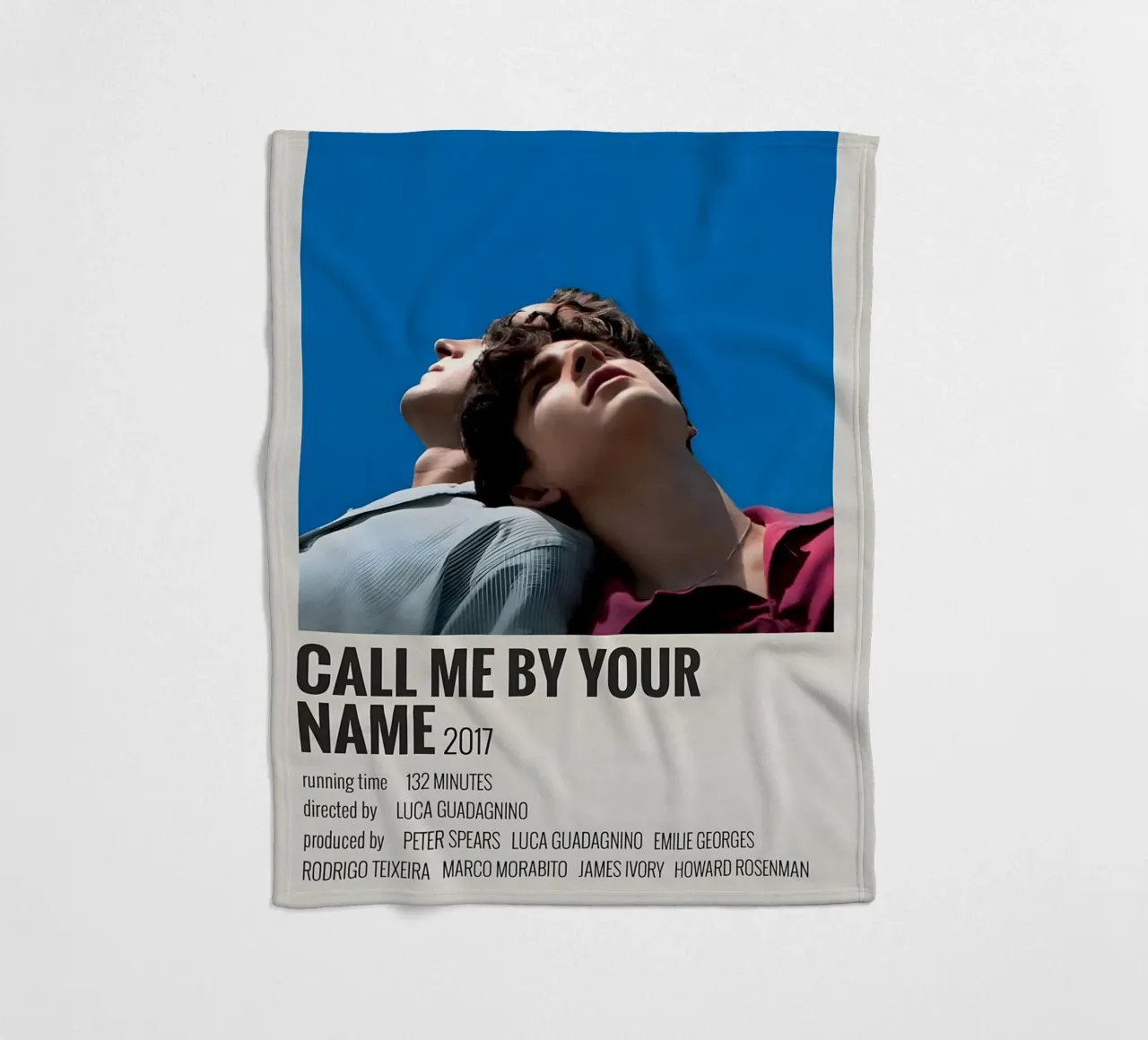 CALL ME BY YOUR NAME 2017 coperta in pile da MVFminimalist