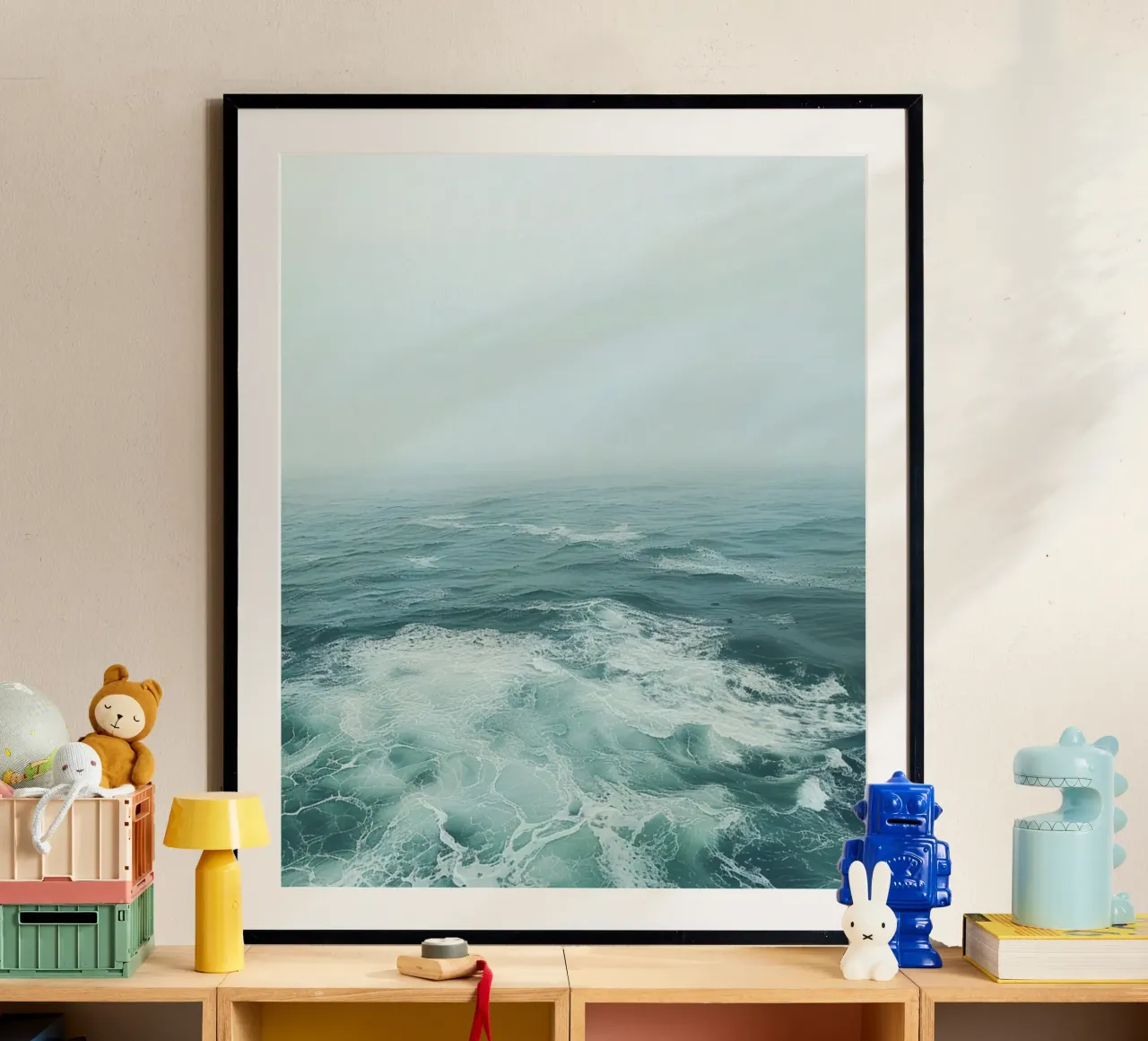 Riverbero di menta poster con telaio in plastica da PhotoVibe Decor