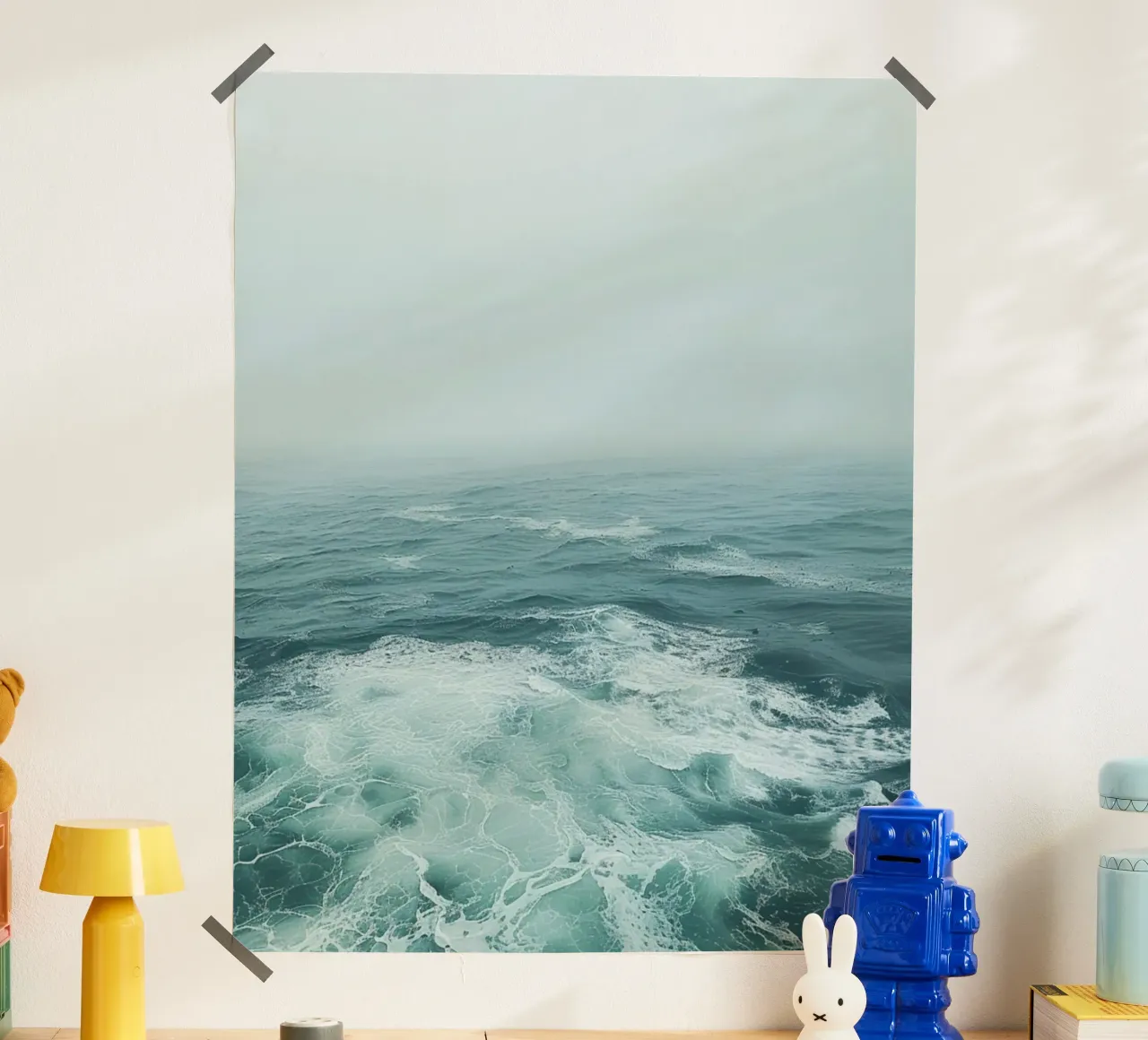 Riverbero di menta poster con telaio in plastica da PhotoVibe Decor