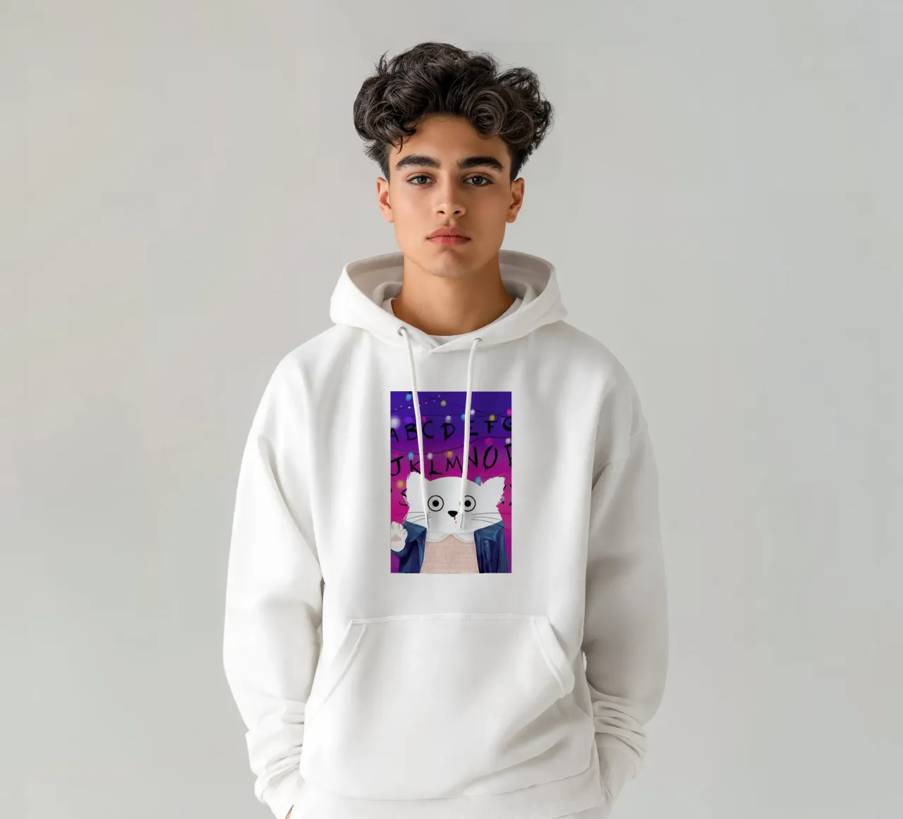 Cat Eleven felpa con cappuccio da Doozal