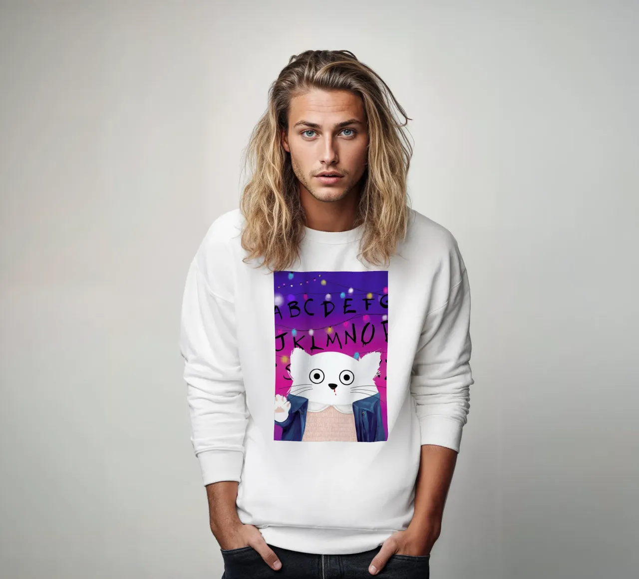 Cat Eleven felpa da Doozal