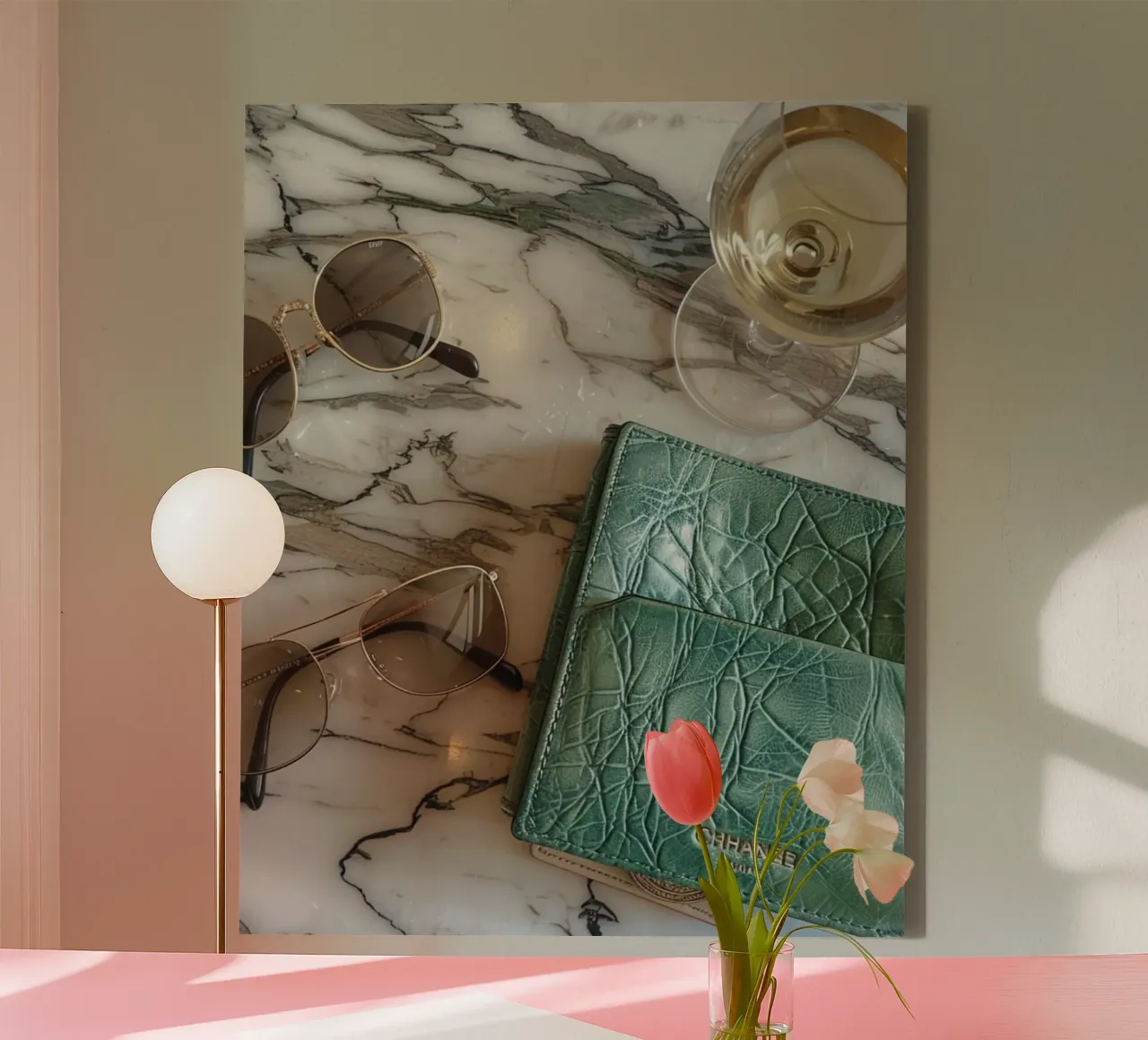 Munt mijmering canvas met Baklijst van PhotoVibe Decor