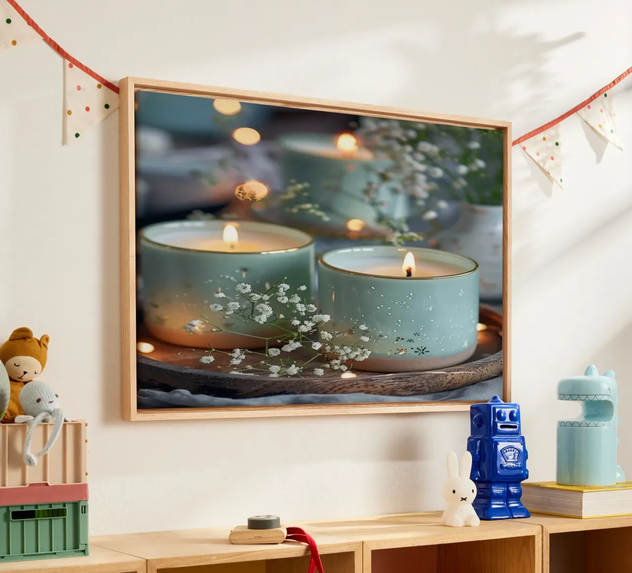 Mint Reverie canvas by PhotoVibe Decor