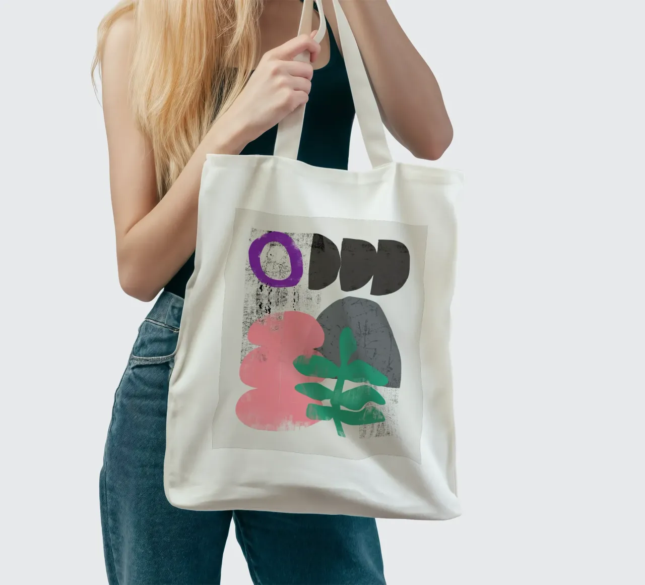 Collage di forme borsa in juta da Little Dean