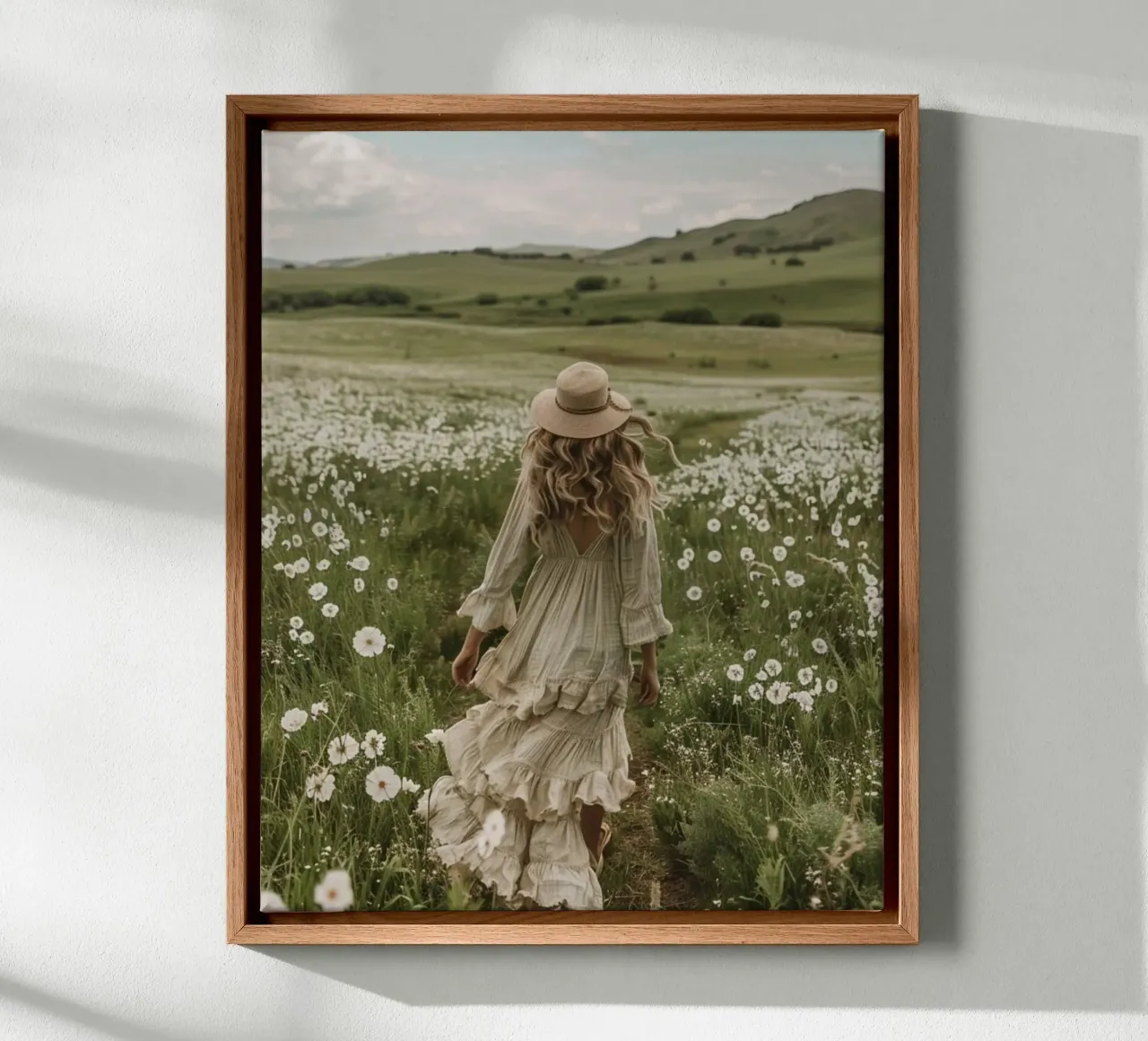 Mint Reverie canvas with Floater frame by PhotoVibe Decor