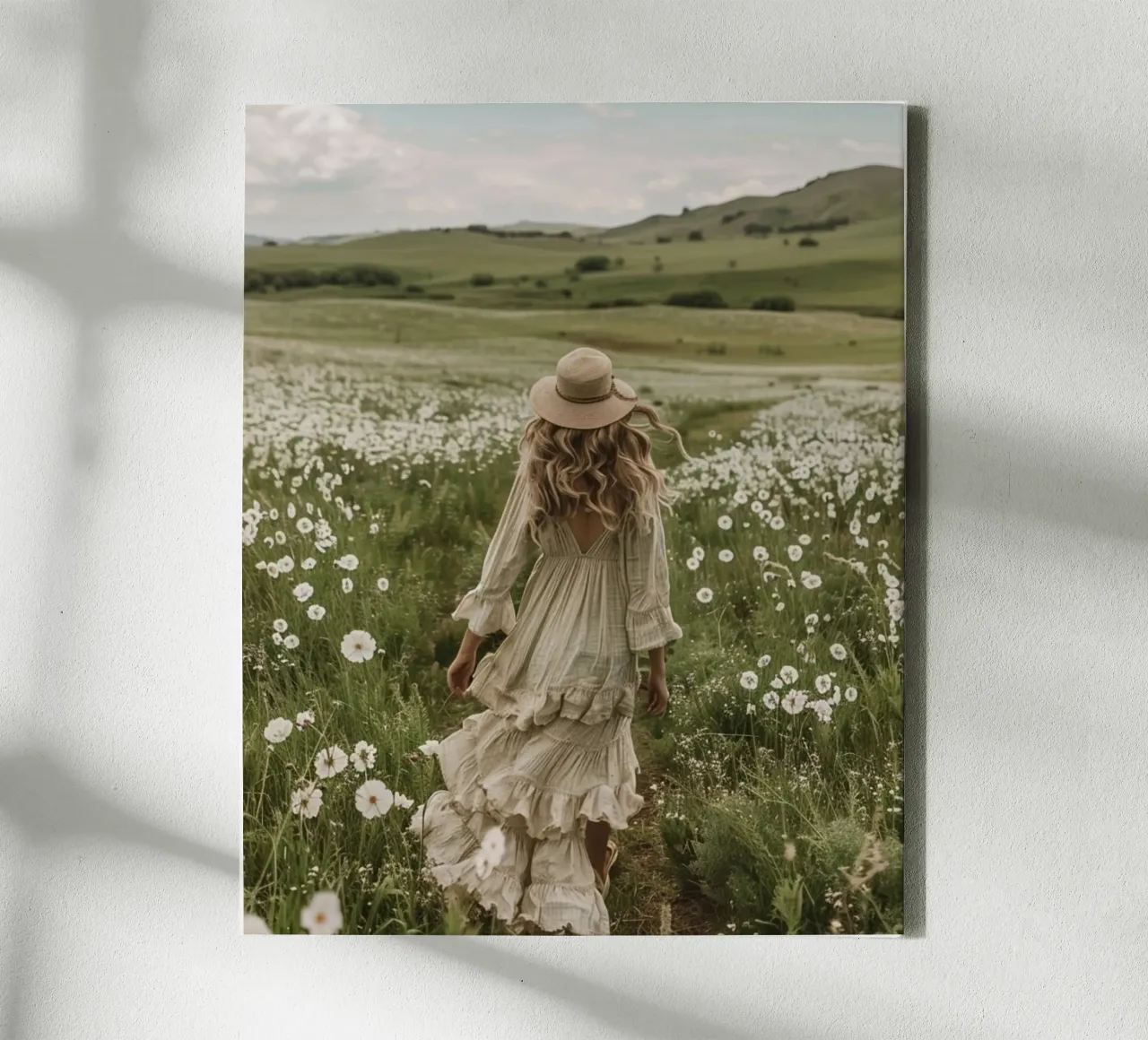 Mint Reverie canvas with Floater frame by PhotoVibe Decor