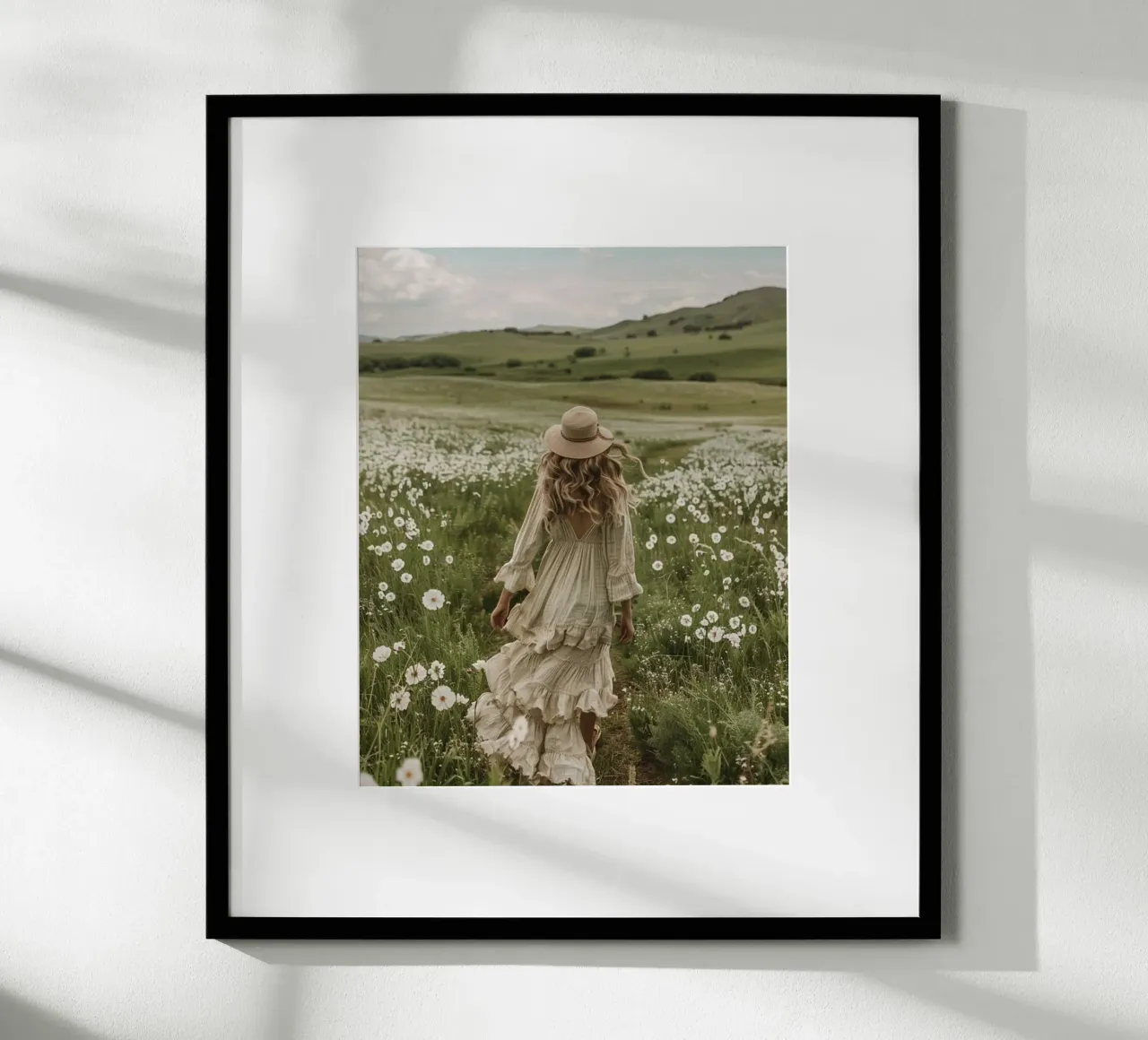 Riverbero di menta poster con telaio in legno da PhotoVibe Decor