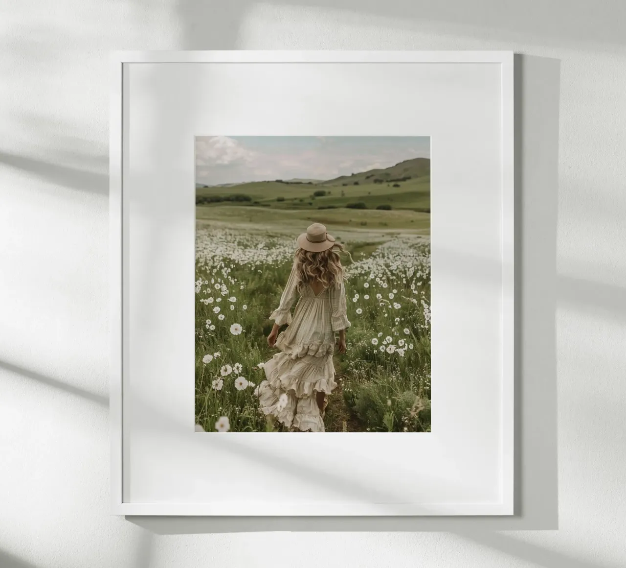 Riverbero di menta poster con telaio in legno da PhotoVibe Decor
