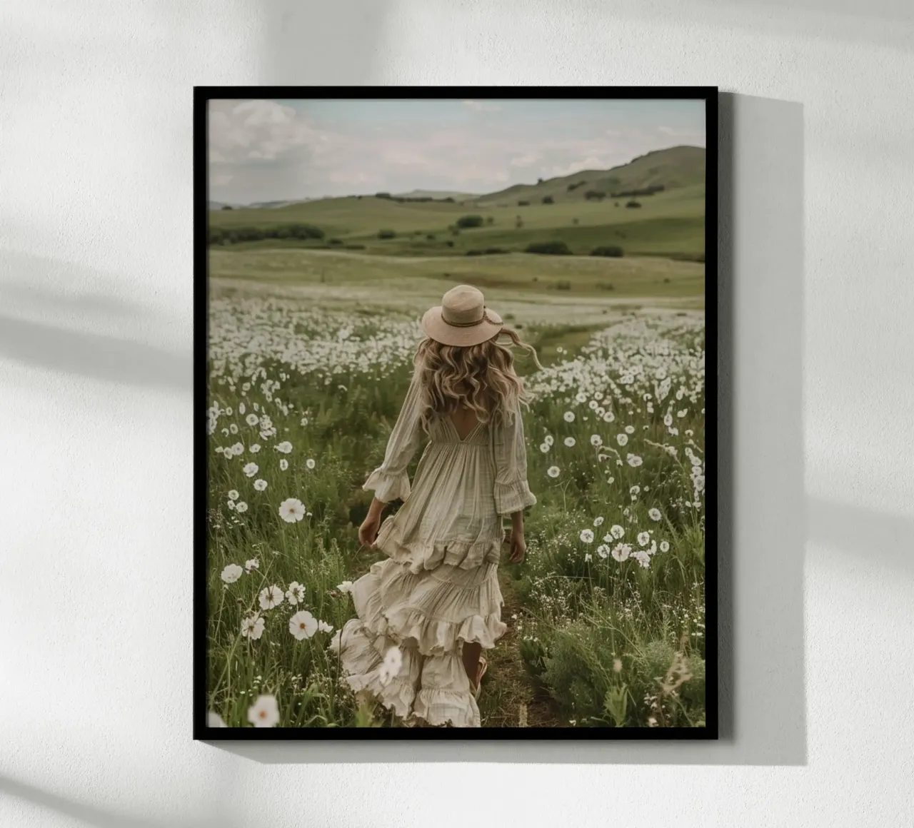 Riverbero di menta poster con telaio in legno da PhotoVibe Decor