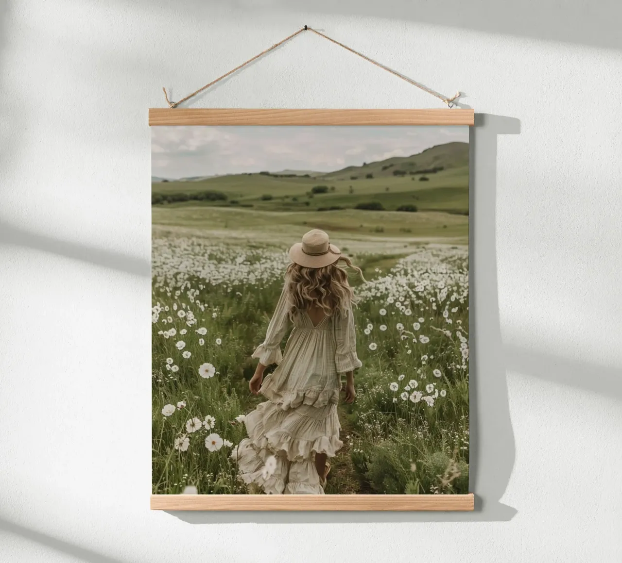 Riverbero di menta poster con telaio in legno da PhotoVibe Decor