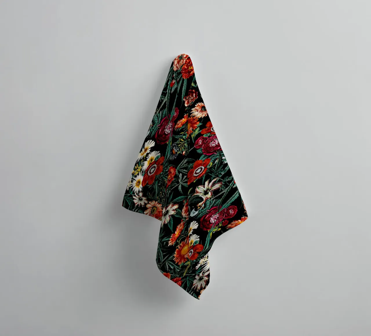 Marijuana and Floral Pattern asciugamano da bagno da burcukorkmazyurek