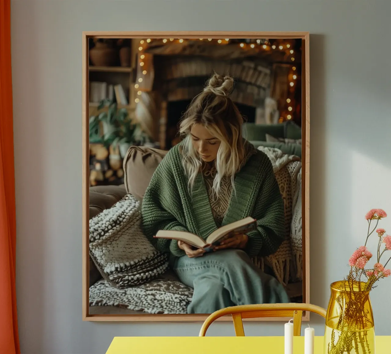 Munt mijmering canvas met Baklijst van PhotoVibe Decor