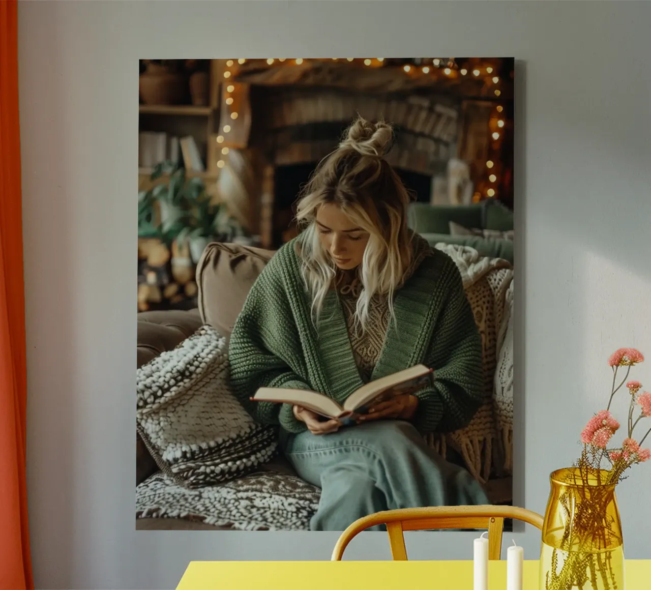 Munt mijmering canvas met Baklijst van PhotoVibe Decor