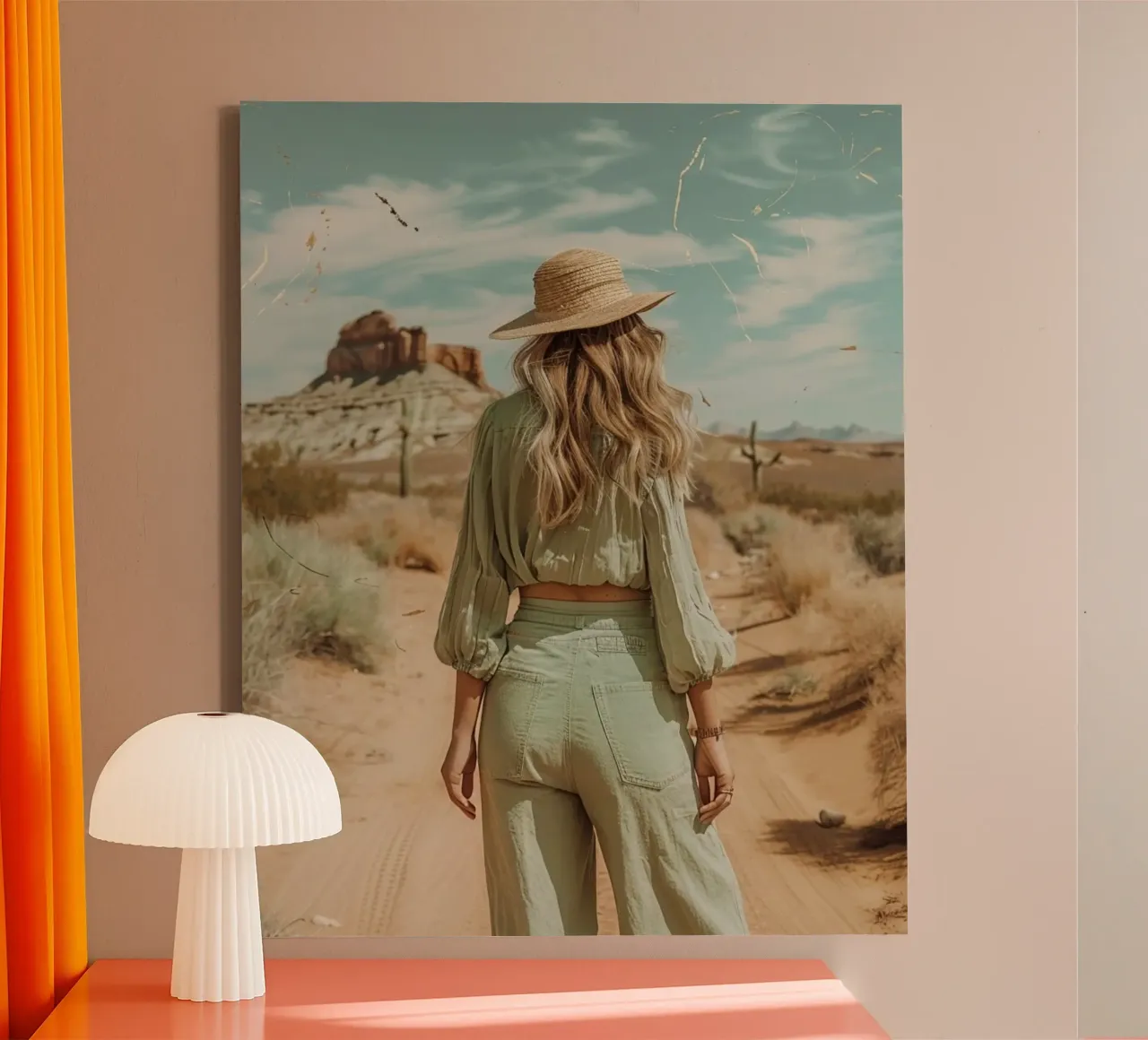 Mint Reverie canvas with Floater frame by PhotoVibe Decor