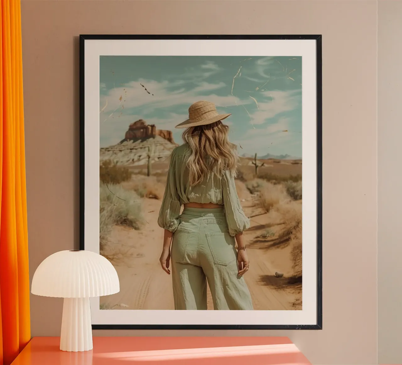 Riverbero di menta poster con telaio in alluminio da PhotoVibe Decor