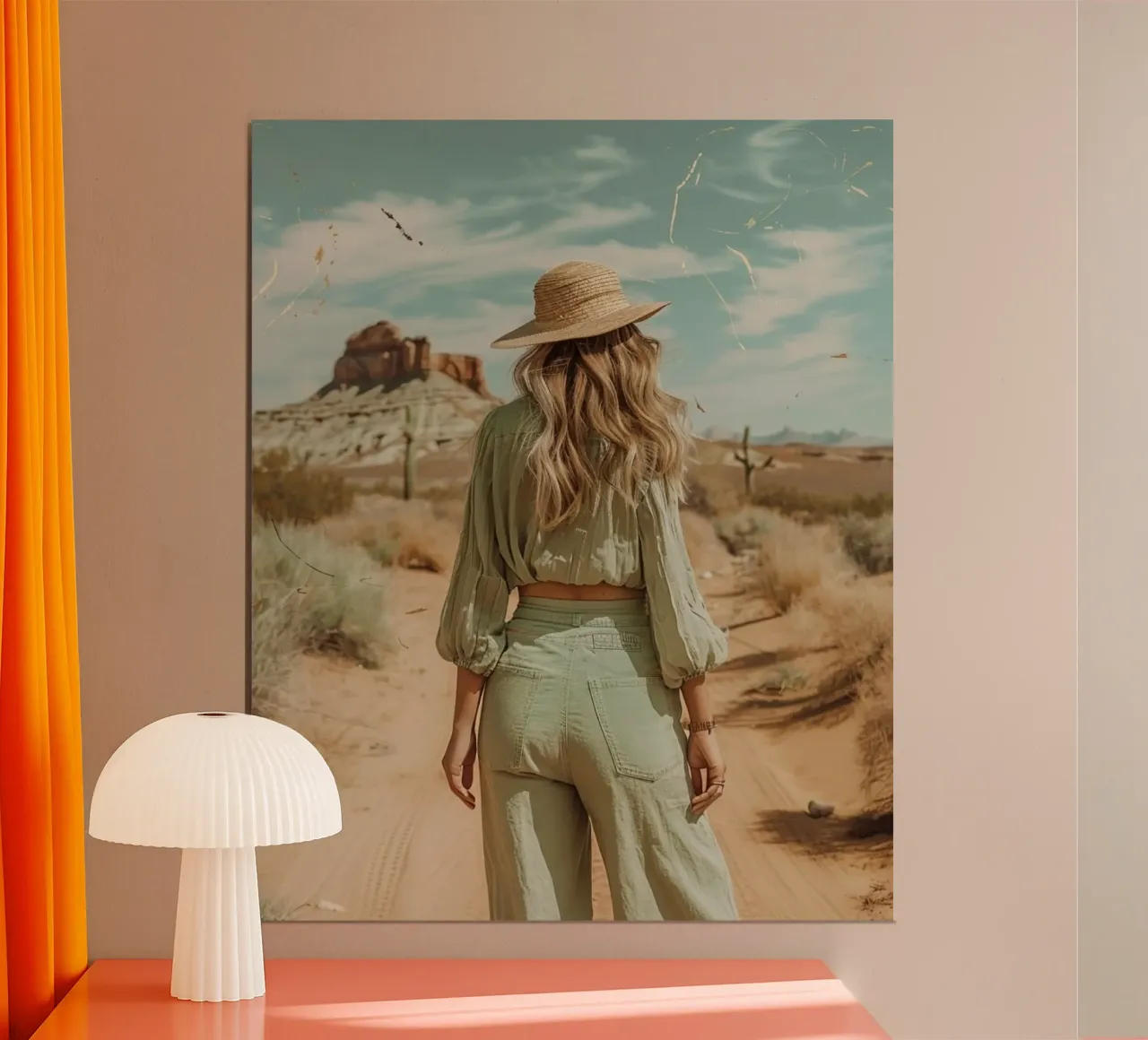 Riverbero di menta poster con telaio in alluminio da PhotoVibe Decor