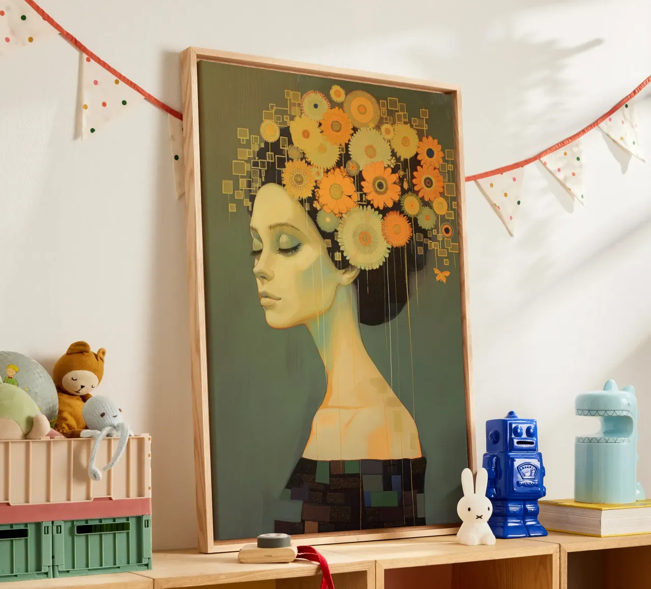 Muurkunst van Imagine canvas met Baklijst van Imagine