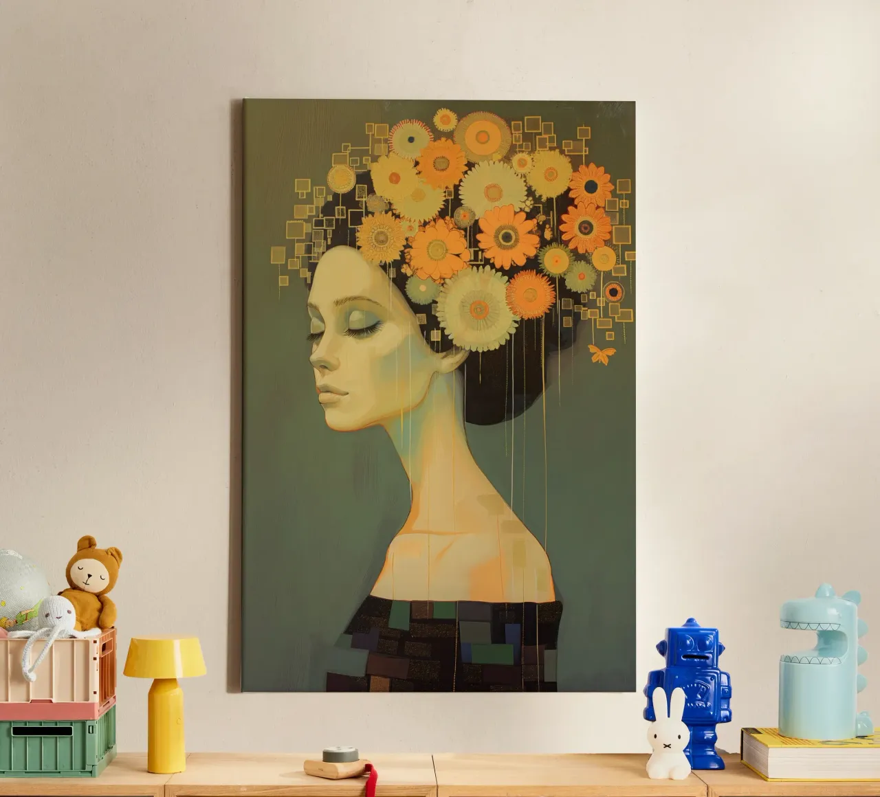 Muurkunst van Imagine canvas met Baklijst van Imagine