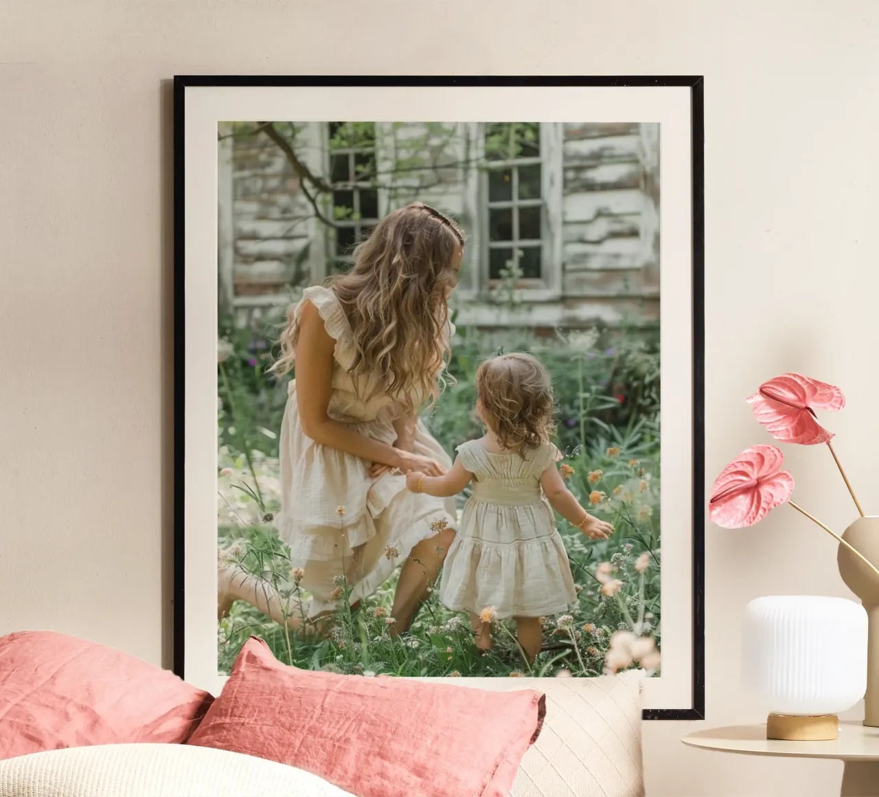 Riverbero di menta poster con telaio in plastica da PhotoVibe Decor