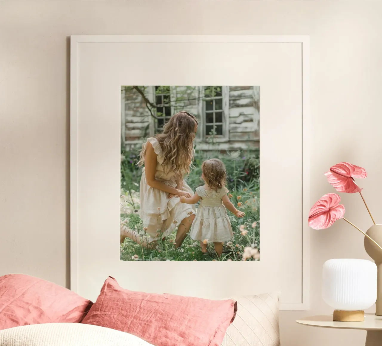 Riverbero di menta poster con telaio in plastica da PhotoVibe Decor