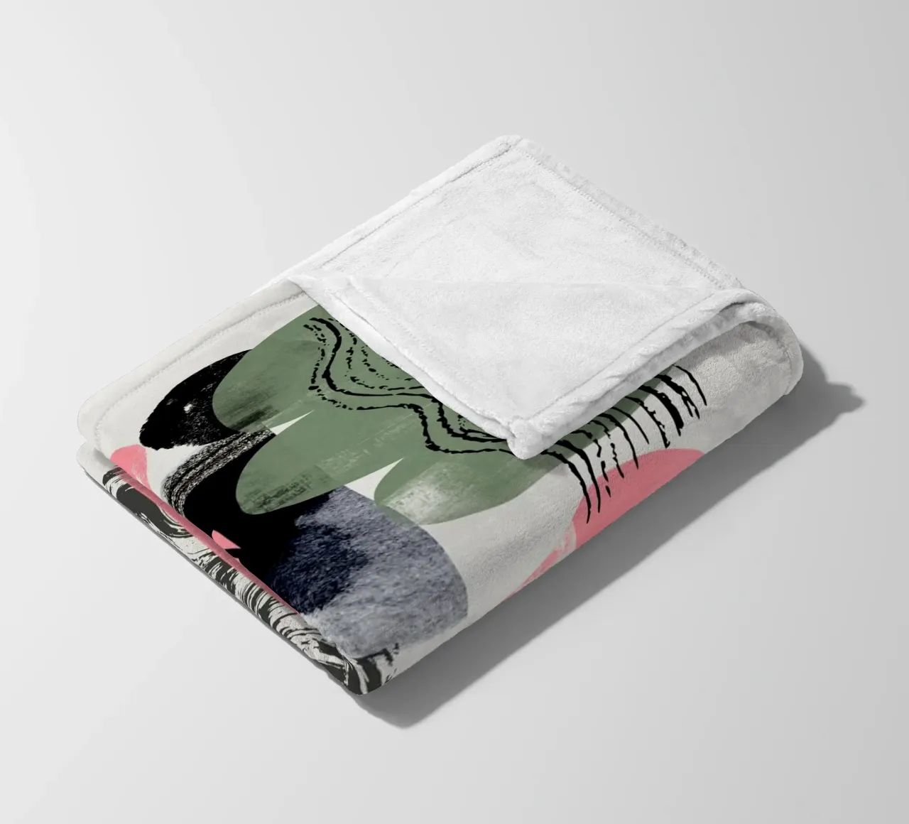 Collage di forme 02 coperta in pile da Little Dean