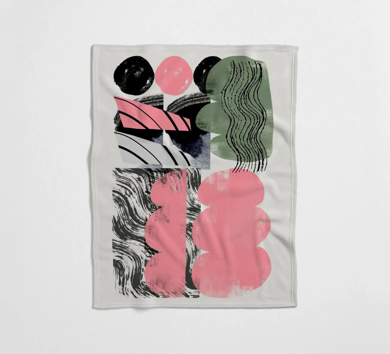 Collage di forme 02 coperta in pile da Little Dean
