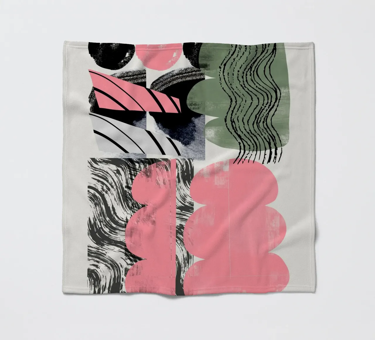 Collage di forme 02 coperta in pile da Little Dean