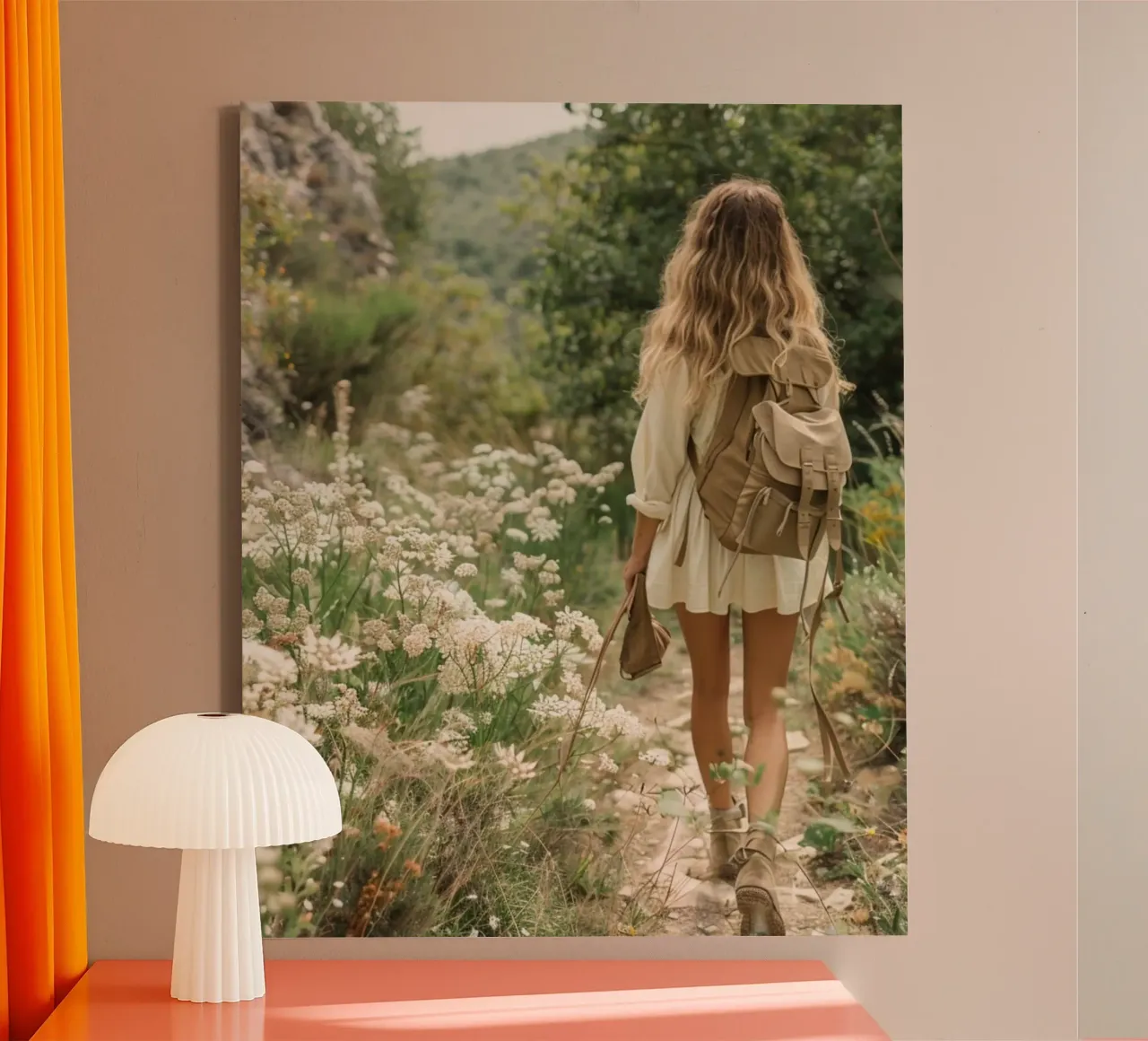 Mint Reverie canvas with Floater frame by PhotoVibe Decor