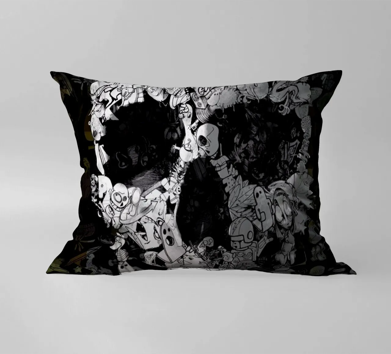 Doodle Skull cuscino da Ali Gulec