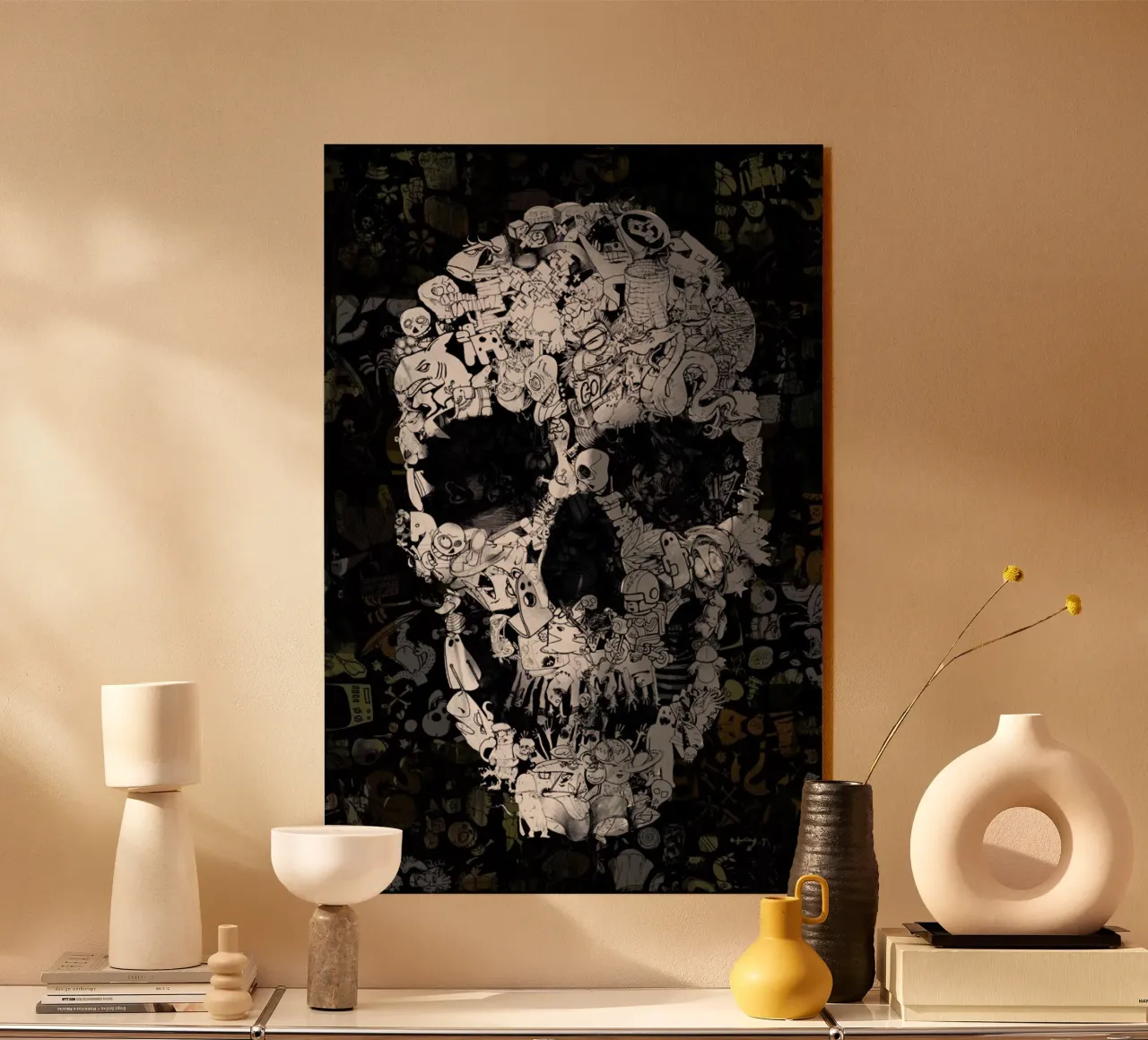 Doodle Skull plexiglass da Ali Gulec