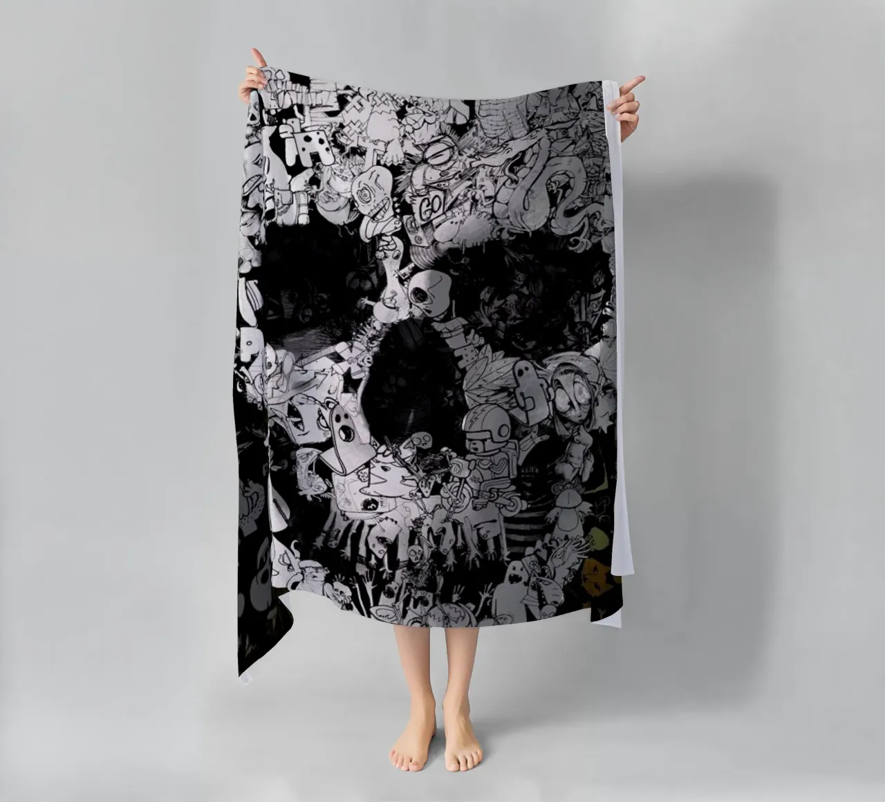 Doodle Skull telo mare da Ali Gulec