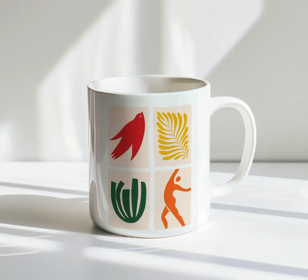 Fluid Panels ceramic mug by Pure