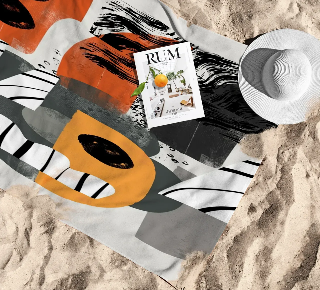 Collage di forme 03 telo mare da Little Dean