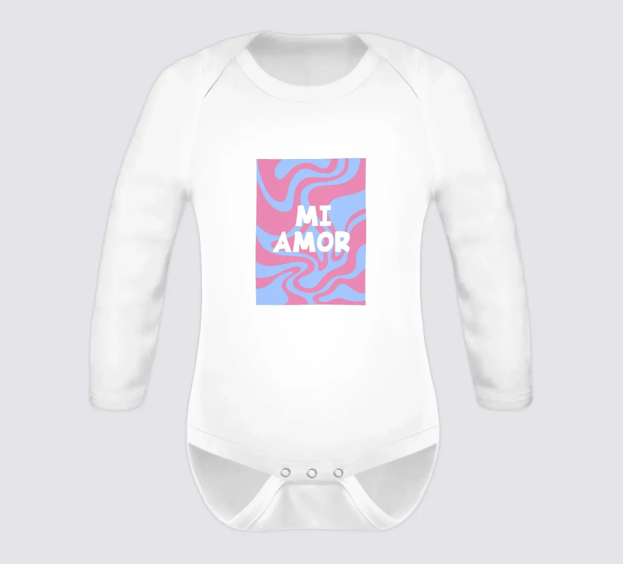Mi Amor long-sleeve baby romper by MODERN NUANCE