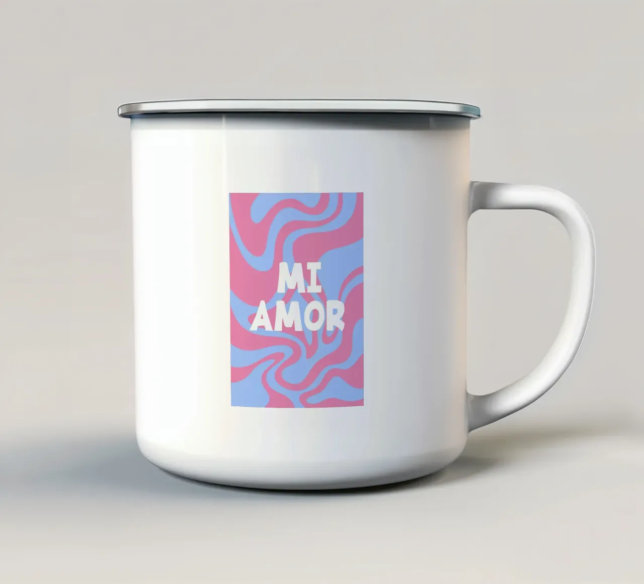 Mi Amor tazza in smalto da MODERN NUANCE