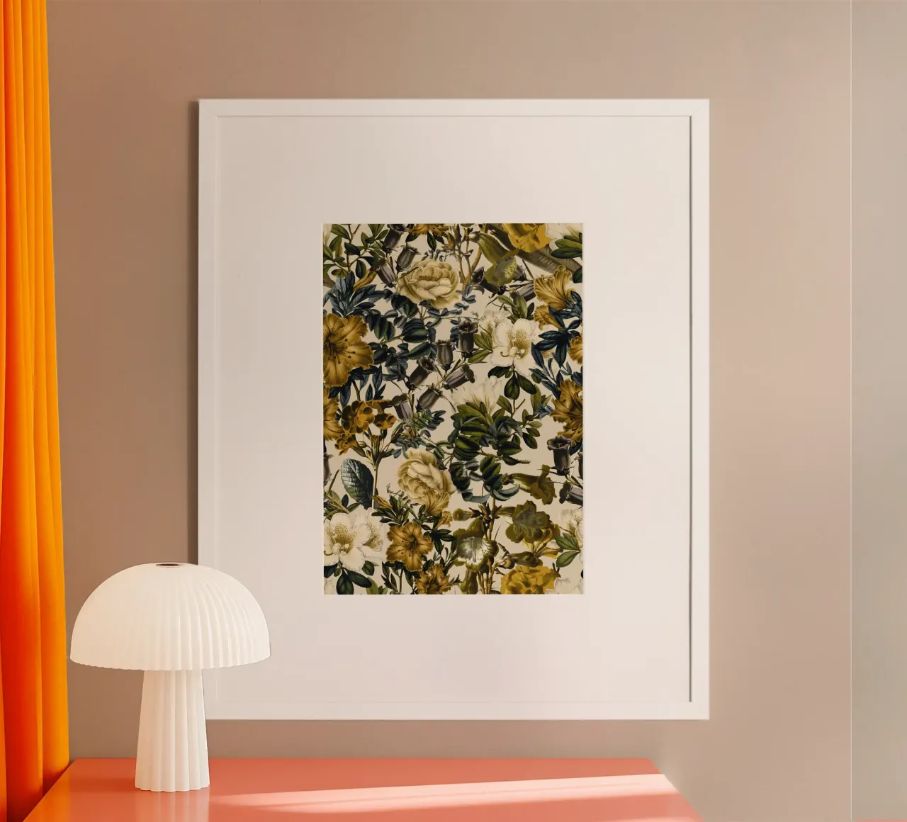 Warm Winter Garden poster con telaio in alluminio da burcukorkmazyurek