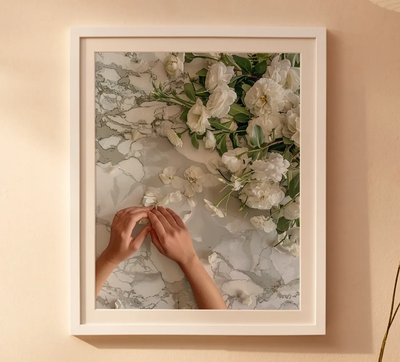 Riverbero di menta poster con telaio in plastica da PhotoVibe Decor